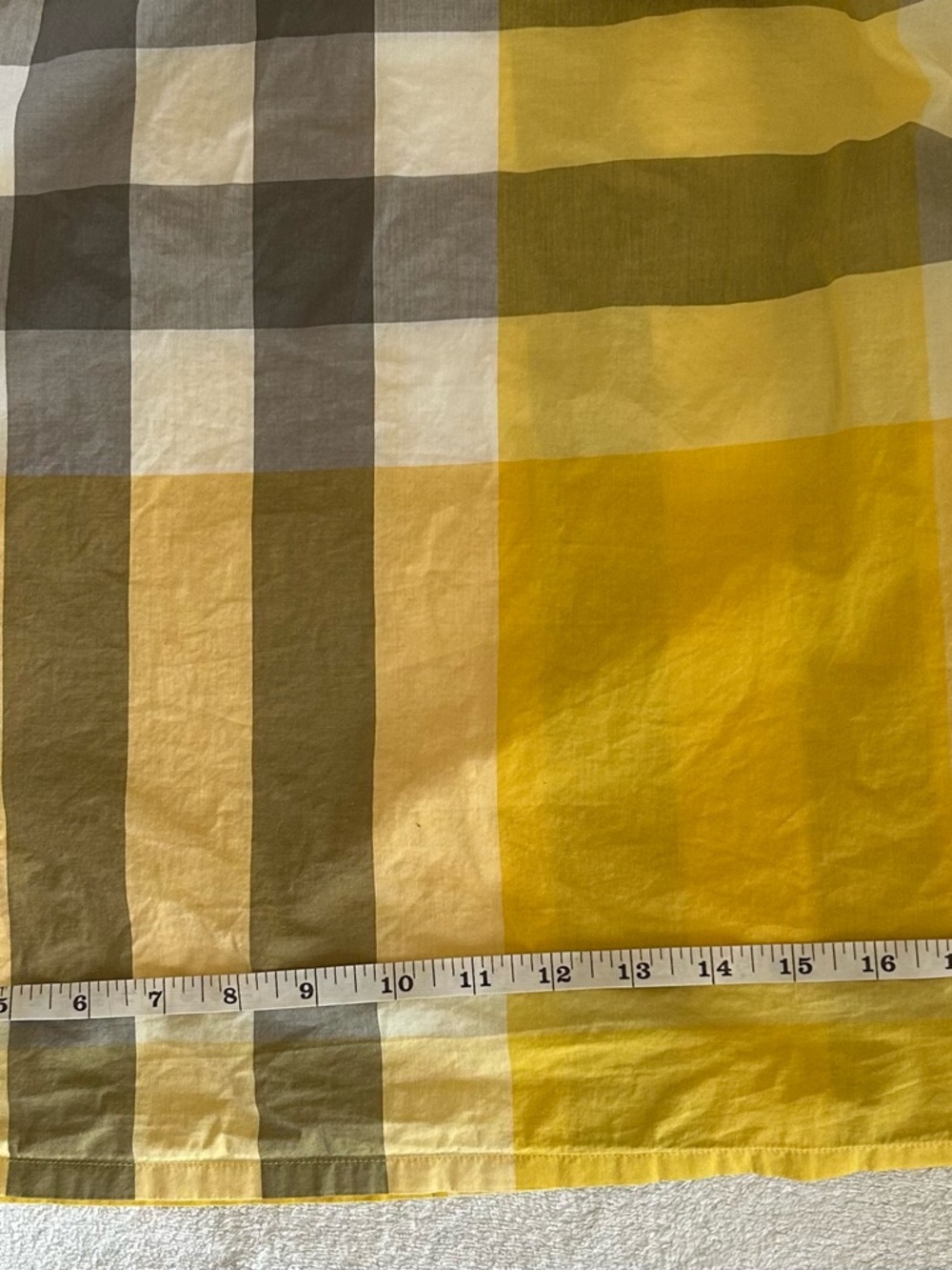 Burberry Yellow Plaid Cotton A-Line Sleeveless Top Girls 14/16 or fits PS Women - Picture 7 of 15
